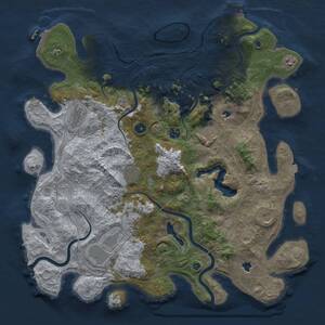 Thumbnail Rust Map: Procedural Map, Size: 4500, Seed: 752364938, 15 Monuments