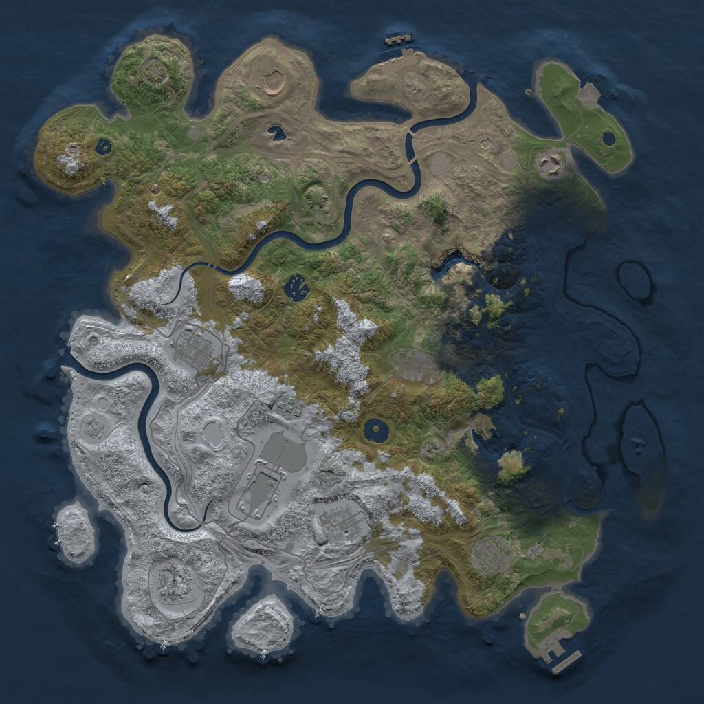 Rust Map: Procedural Map, Size: 4250, Seed: 1756587031, 16 Monuments