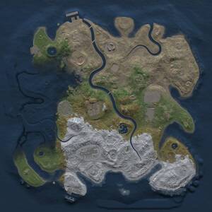 Thumbnail Rust Map: Procedural Map, Size: 3500, Seed: 1137980702, 15 Monuments