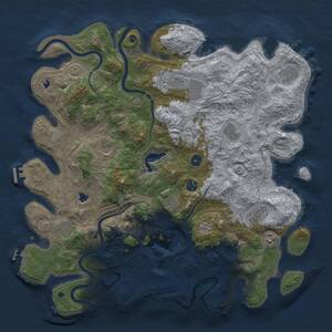 Thumbnail Rust Map: Procedural Map, Size: 4500, Seed: 229423, 16 Monuments