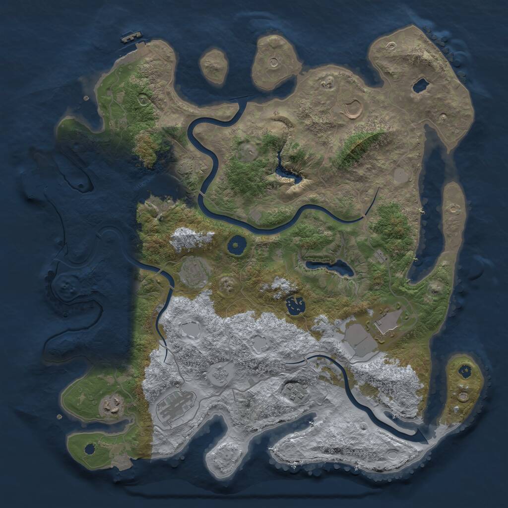 Rust Map: Procedural Map, Size: 4000, Seed: 1521489270, 14 Monuments