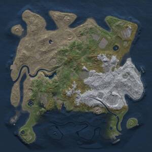 Thumbnail Rust Map: Procedural Map, Size: 4000, Seed: 1807470416, 17 Monuments