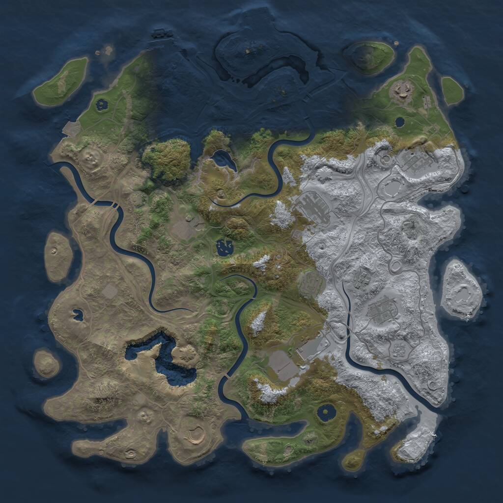 Rust Map: Procedural Map, Size: 4250, Seed: 5618815, 16 Monuments
