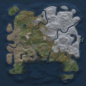 Thumbnail Rust Map: Procedural Map, Size: 4250, Seed: 1887203842, 16 Monuments
