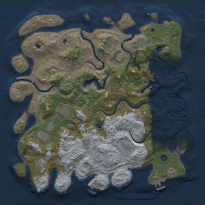 Thumbnail Rust Map: Procedural Map, Size: 4500, Seed: 406947956, 17 Monuments