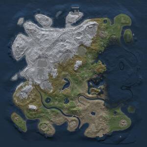 Thumbnail Rust Map: Procedural Map, Size: 4000, Seed: 579399755, 15 Monuments