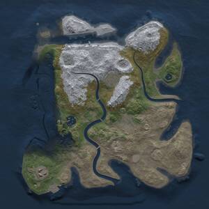 Thumbnail Rust Map: Procedural Map, Size: 3100, Seed: 688123, 10 Monuments