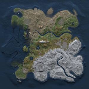 Thumbnail Rust Map: Procedural Map, Size: 3500, Seed: 991221, 14 Monuments