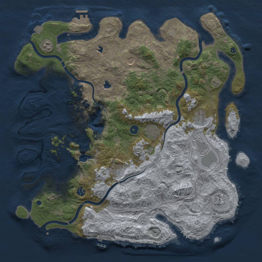 Rust Map: Procedural Map, Size: 4500, Seed: 2024122273, 15 Monuments