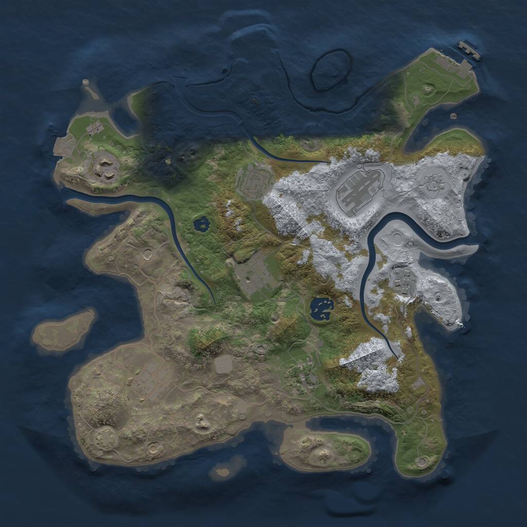 Rust Map: Procedural Map, Size: 3285, Seed: 1337, 14 Monuments