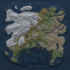 Thumbnail Rust Map: Procedural Map, Size: 3800, Seed: 28526, 16 Monuments