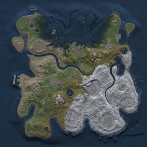 Thumbnail Rust Map: Procedural Map, Size: 3250, Seed: 497292151, 15 Monuments