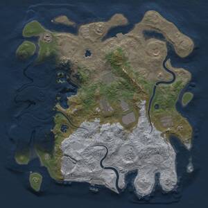 Thumbnail Rust Map: Procedural Map, Size: 4000, Seed: 1538445448, 17 Monuments
