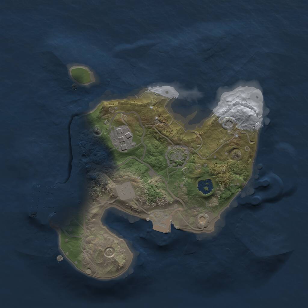 Rust Map: Procedural Map, Size: 2000, Seed: 1572115117, 4 Monuments