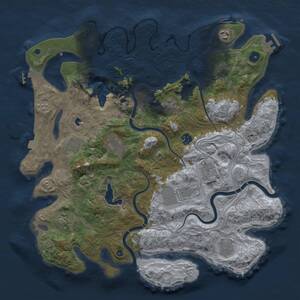 Thumbnail Rust Map: Procedural Map, Size: 4250, Seed: 1762923980, 16 Monuments