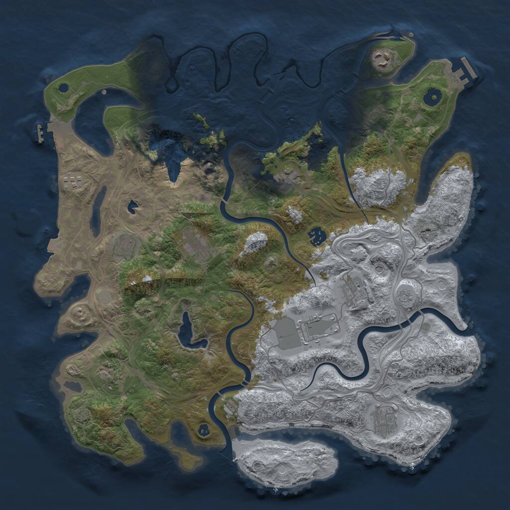 Rust Map: Procedural Map, Size: 4250, Seed: 1762923980, 16 Monuments