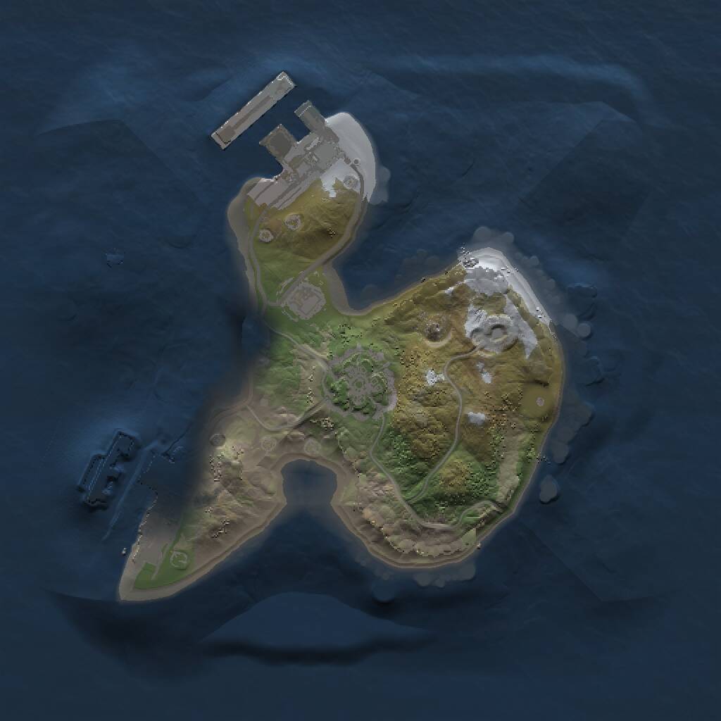 Rust Map: Procedural Map, Size: 1500, Seed: 1416686597, 4 Monuments