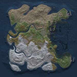 Thumbnail Rust Map: Procedural Map, Size: 3500, Seed: 292948, 13 Monuments