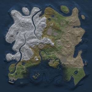 Thumbnail Rust Map: Procedural Map, Size: 3750, Seed: 619482344, 15 Monuments