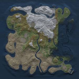 Thumbnail Rust Map: Procedural Map, Size: 3800, Seed: 100137, 16 Monuments
