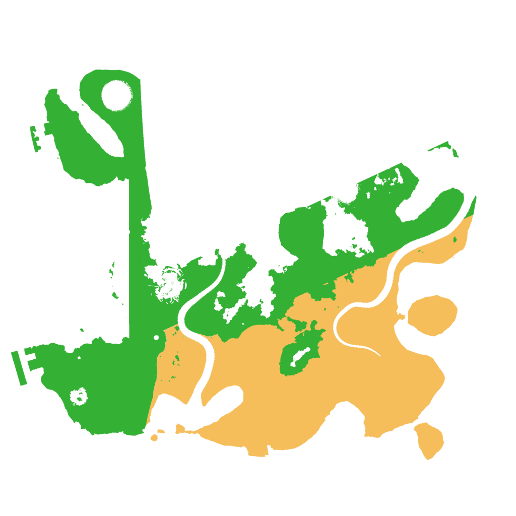 Biome Rust Map: Procedural Map, Size: 3000, Seed: 7339991