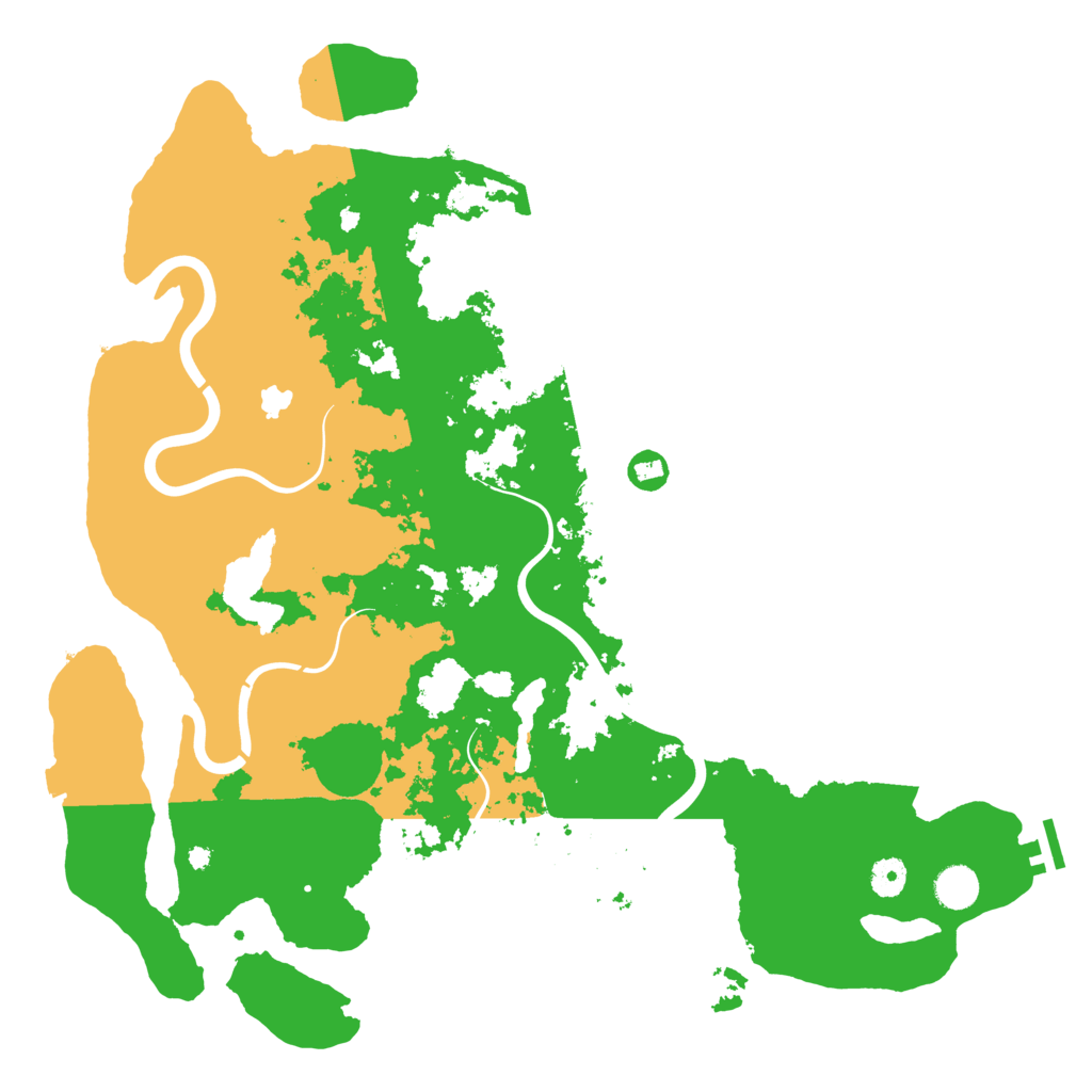 Biome Rust Map: Procedural Map, Size: 4350, Seed: 385061016