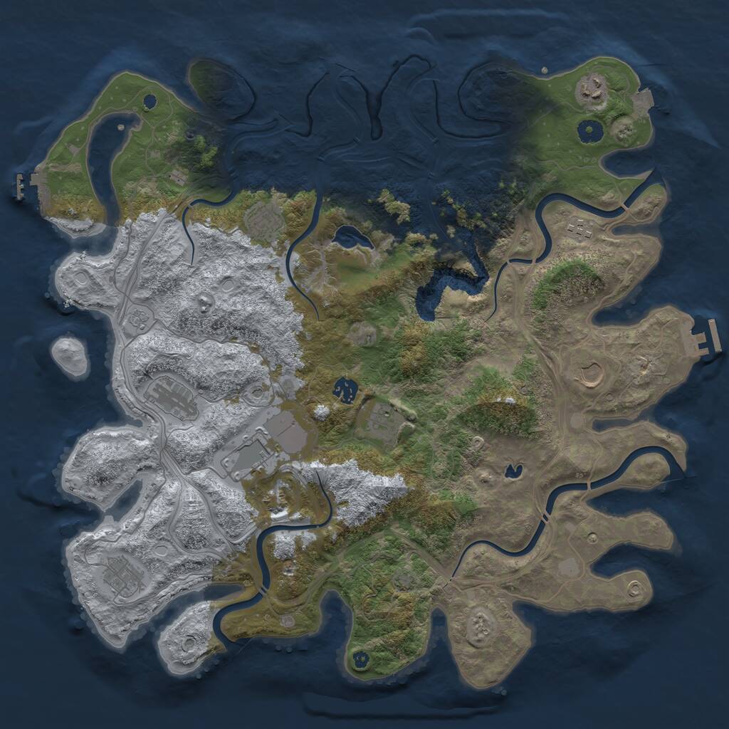 Rust Map: Procedural Map, Size: 4400, Seed: 1699810468, 15 Monuments