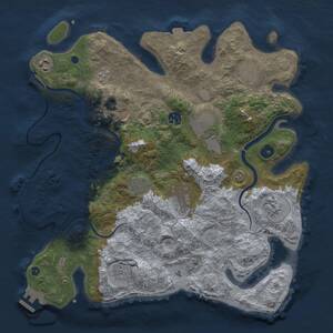 Thumbnail Rust Map: Procedural Map, Size: 3750, Seed: 1954944974, 16 Monuments