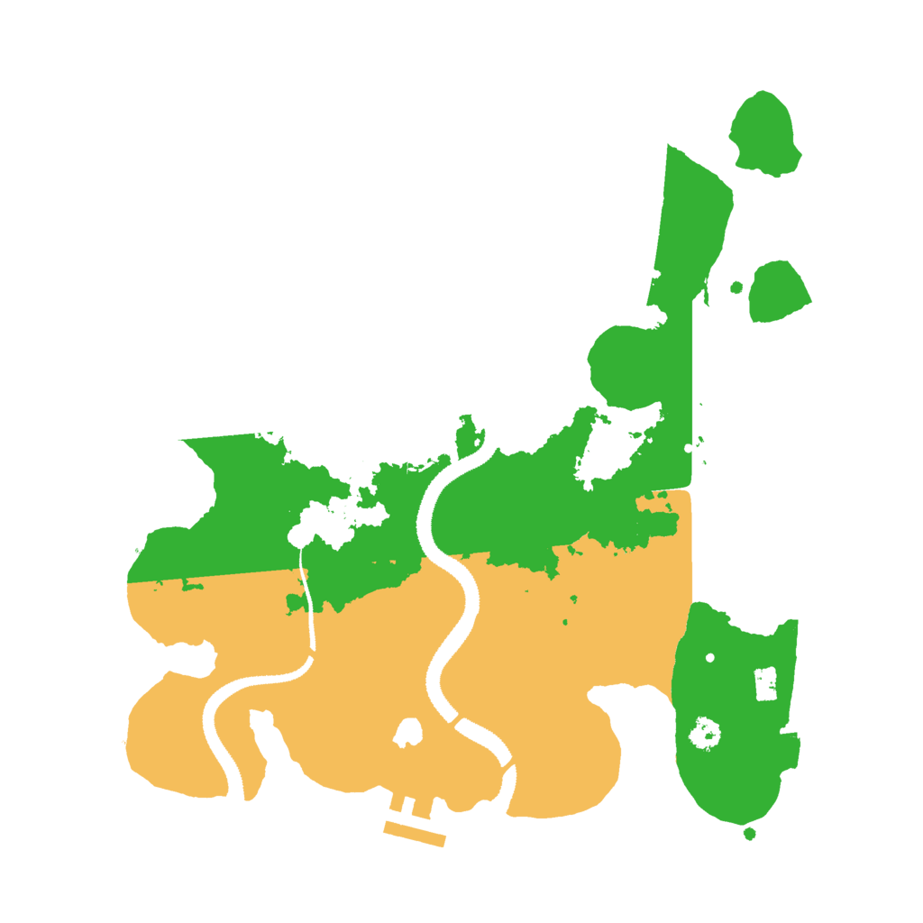 Biome Rust Map: Procedural Map, Size: 3000, Seed: 29199