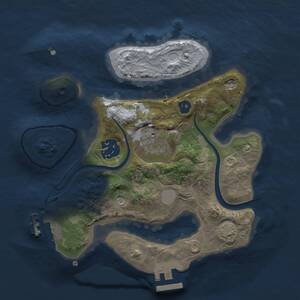 Thumbnail Rust Map: Procedural Map, Size: 2300, Seed: 152608363, 7 Monuments