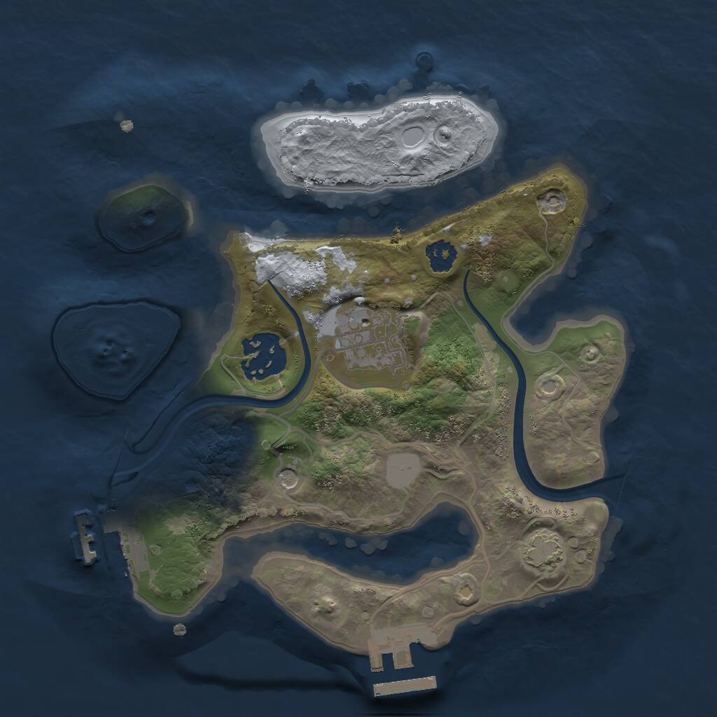 Rust Map: Procedural Map, Size: 2300, Seed: 152608363, 7 Monuments