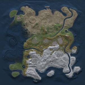 Thumbnail Rust Map: Procedural Map, Size: 3750, Seed: 291715, 16 Monuments