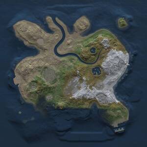 Thumbnail Rust Map: Procedural Map, Size: 2500, Seed: 1220684094, 9 Monuments