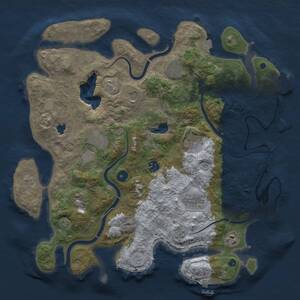 Thumbnail Rust Map: Procedural Map, Size: 4000, Seed: 1493035472, 15 Monuments