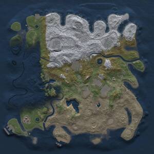 Thumbnail Rust Map: Procedural Map, Size: 4000, Seed: 507920650, 14 Monuments