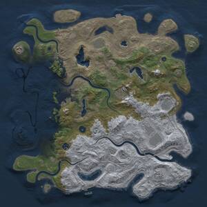 Thumbnail Rust Map: Procedural Map, Size: 4500, Seed: 65468354, 16 Monuments