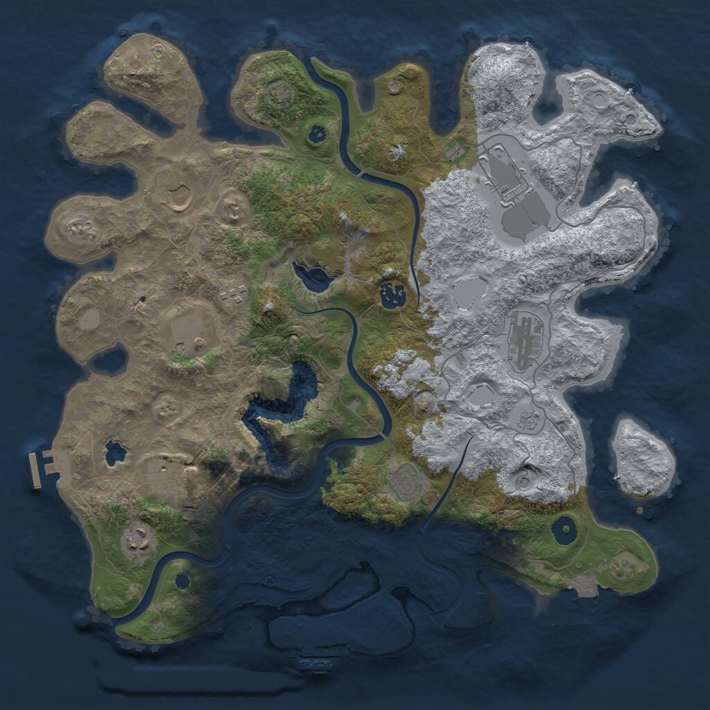 Rust Map: Procedural Map, Size: 4000, Seed: 411190315, 15 Monuments
