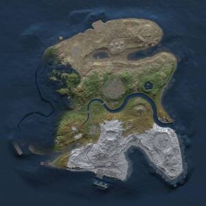 Thumbnail Rust Map: Procedural Map, Size: 2300, Seed: 47726484, 8 Monuments