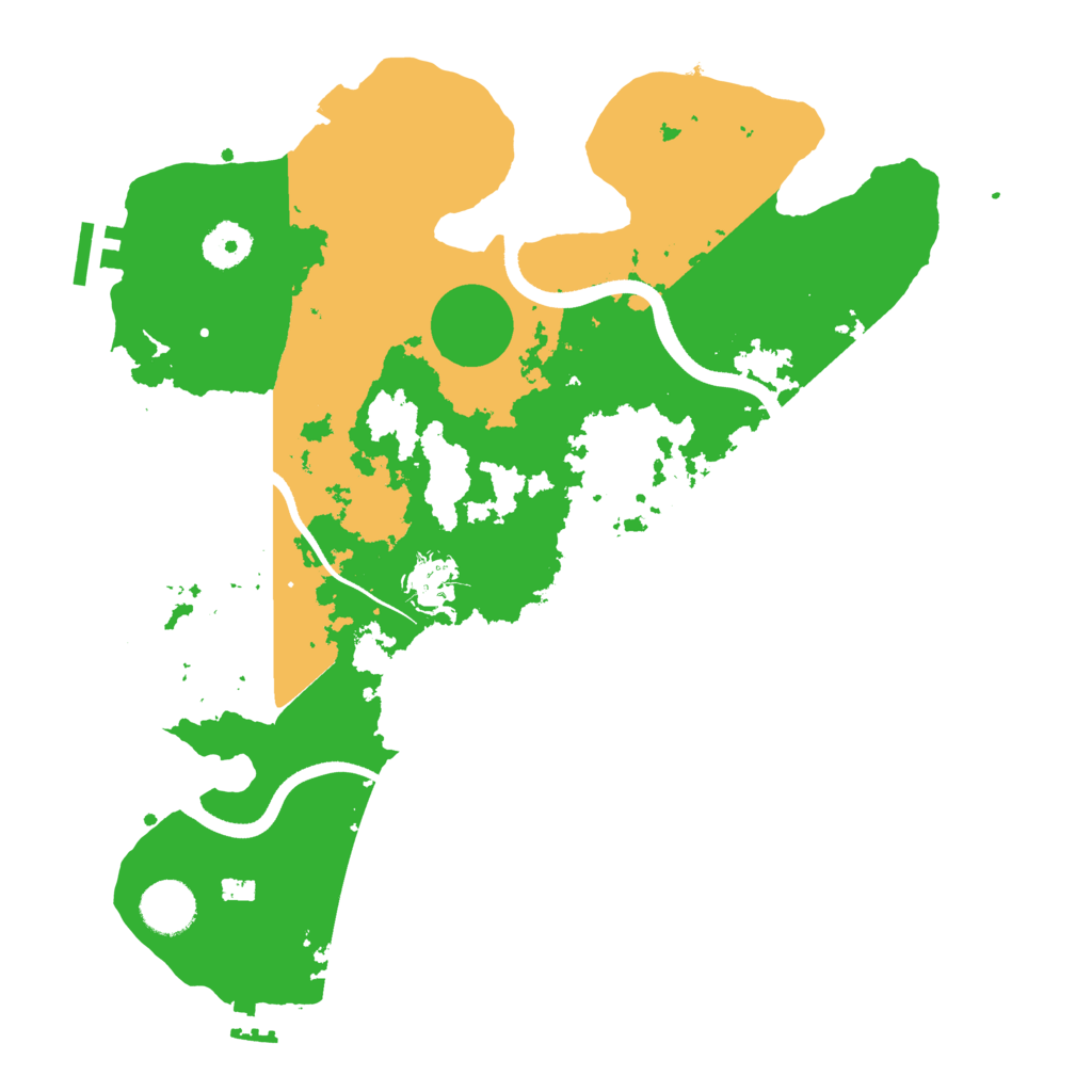 Biome Rust Map: Procedural Map, Size: 3500, Seed: 164898