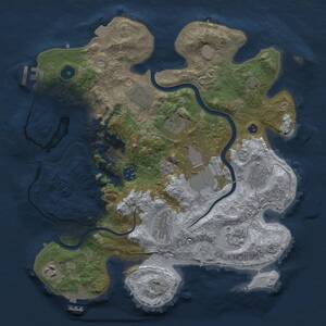 Thumbnail Rust Map: Procedural Map, Size: 3500, Seed: 164898, 15 Monuments