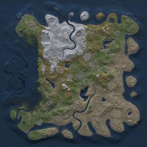 Thumbnail Rust Map: Procedural Map, Size: 4500, Seed: 1741857898, 17 Monuments