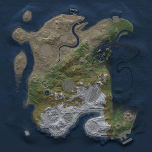 Thumbnail Rust Map: Procedural Map, Size: 3000, Seed: 1884972068, 13 Monuments