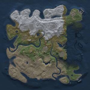Thumbnail Rust Map: Procedural Map, Size: 4000, Seed: 1780099325, 15 Monuments