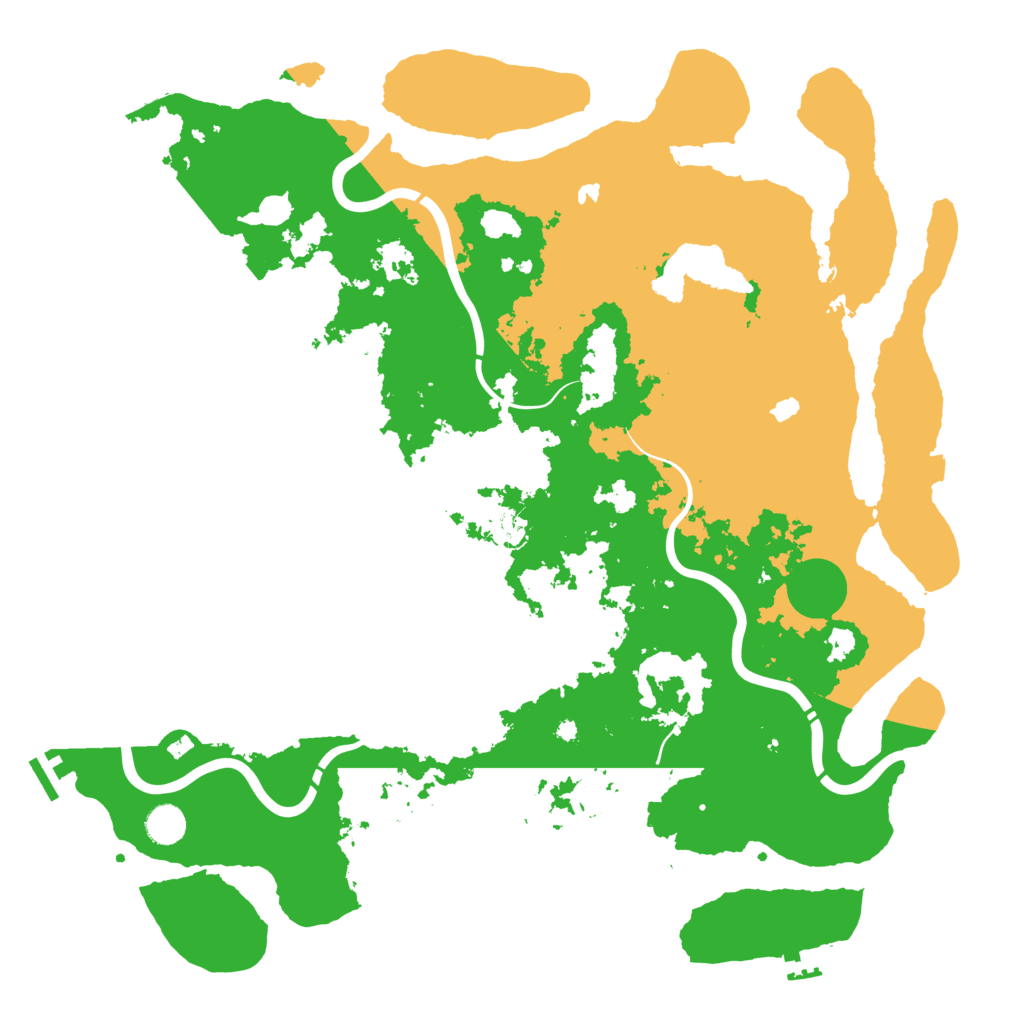 Biome Rust Map: Procedural Map, Size: 4500, Seed: 1321111