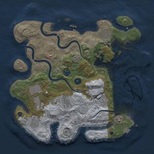 Thumbnail Rust Map: Procedural Map, Size: 3500, Seed: 892050310, 15 Monuments