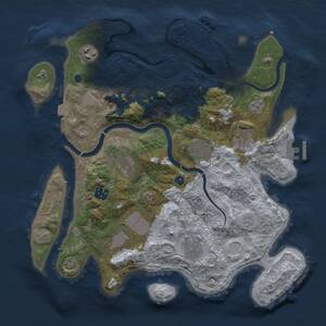 Thumbnail Rust Map: Procedural Map, Size: 3500, Seed: 1545937288, 14 Monuments