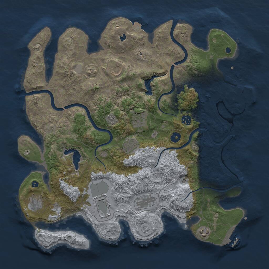 Rust Map: Procedural Map, Size: 4000, Seed: 11922, 15 Monuments