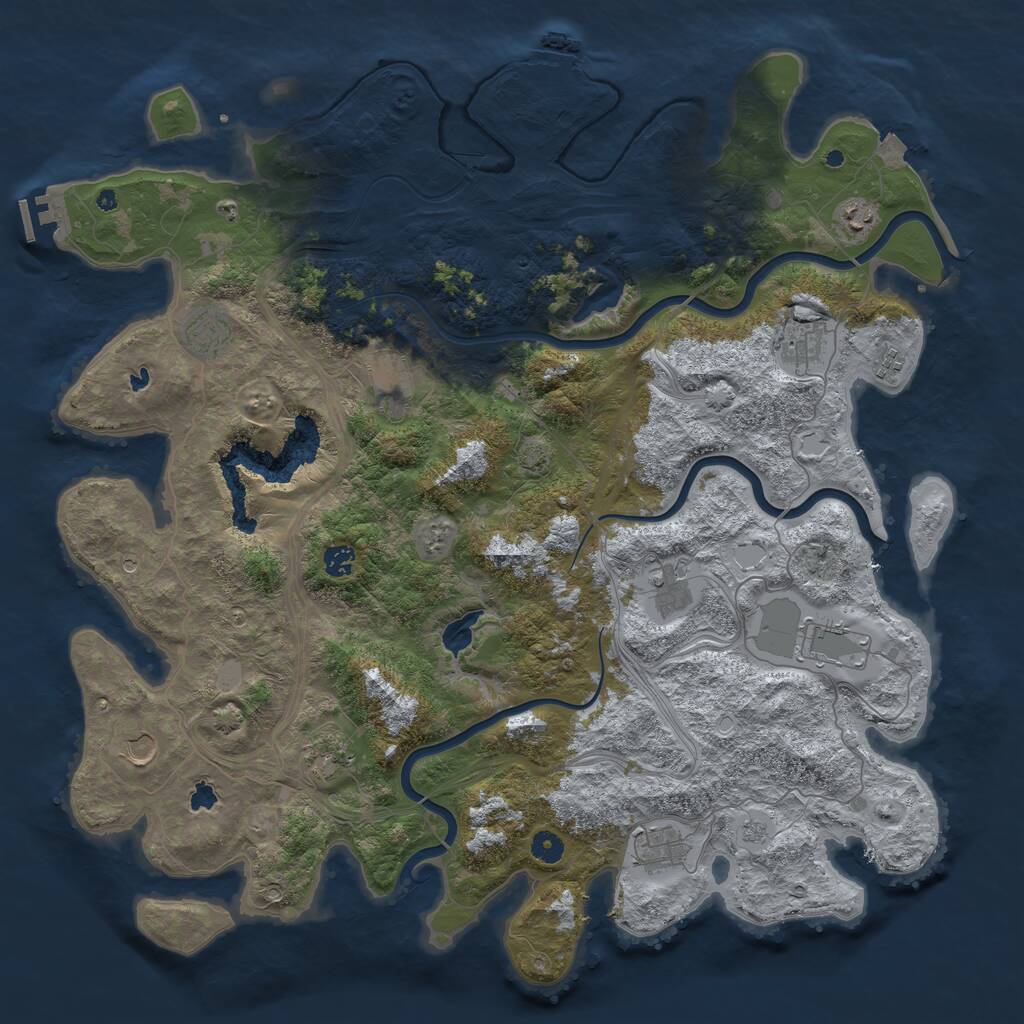 Rust Map: Procedural Map, Size: 4800, Seed: 811102099, 17 Monuments