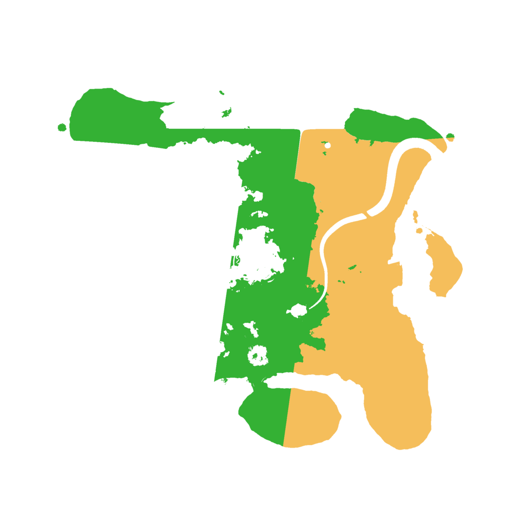 Biome Rust Map: Procedural Map, Size: 2500, Seed: 1243