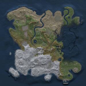 Thumbnail Rust Map: Procedural Map, Size: 3750, Seed: 1780142431, 16 Monuments